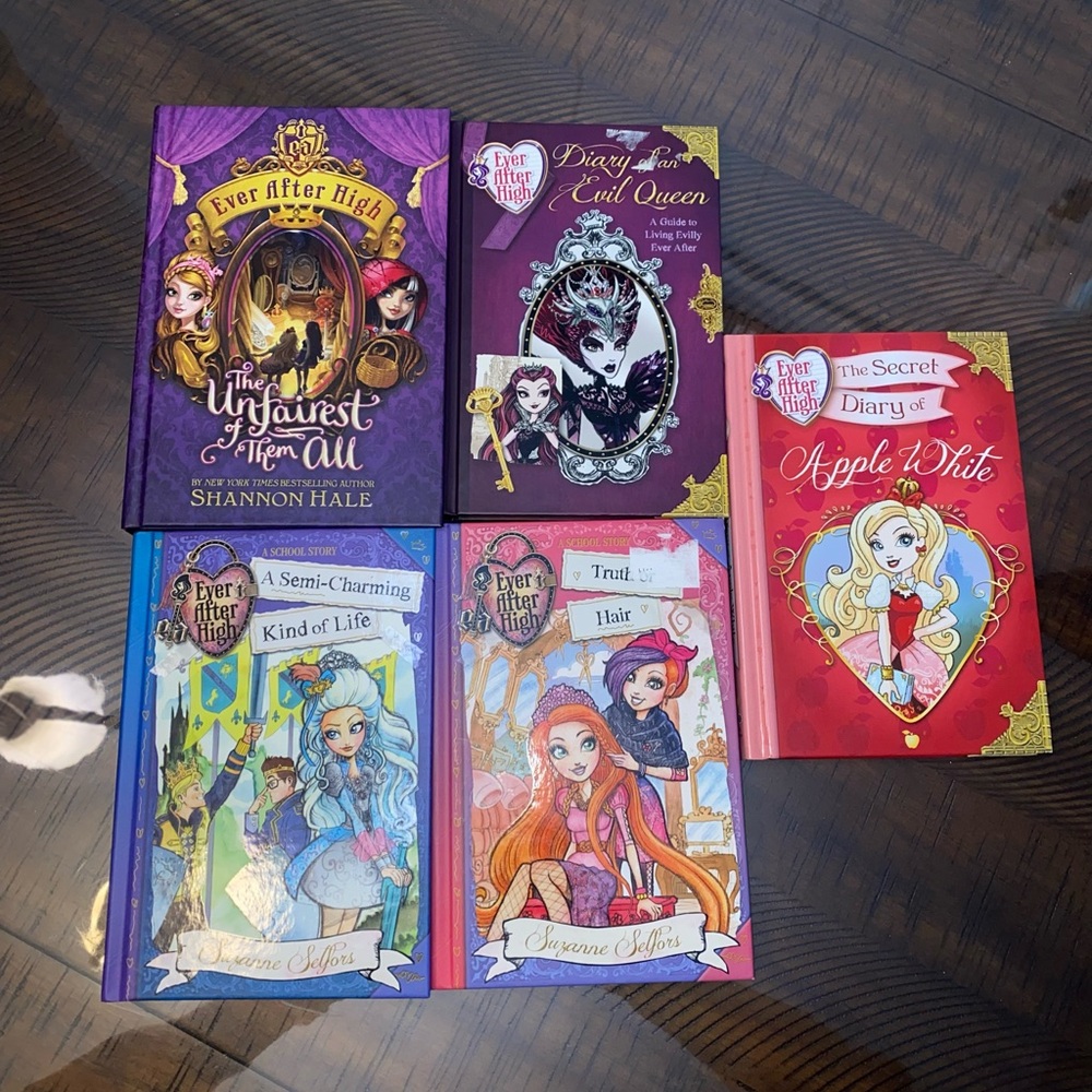 Ever After High Kids Book Set - Purple, Blue, Red Covers